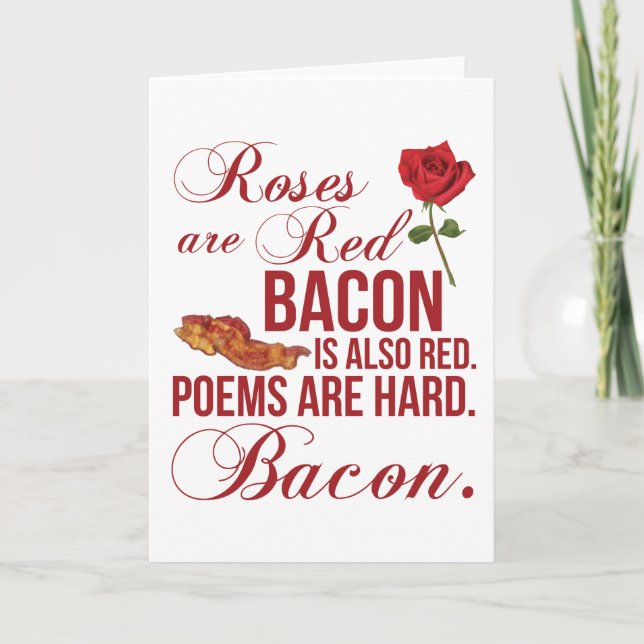 Carte Les roses Sont Rouges, Bacon. (Devant)