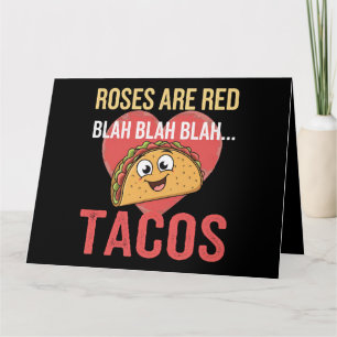 Carte Les roses sont rouges, blablabla tacos Saint-Valen