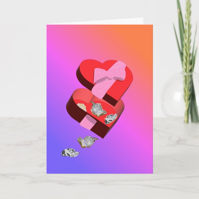 Carte Les roses sont rouges, les chocolats sont partis (Devant)