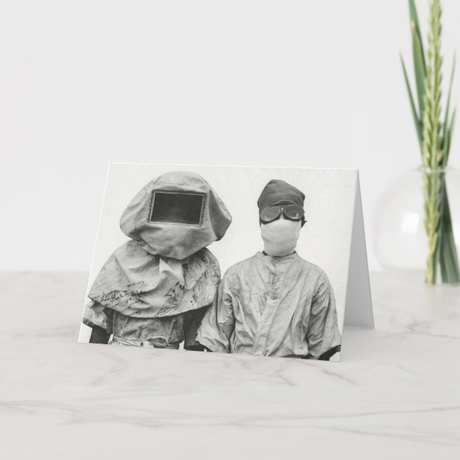 Carte Les salutations de la mise en quarantaine ont couv (Devant)