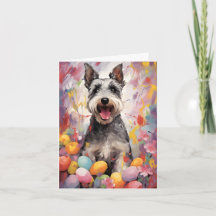 Les Schnauzer miniatures heureux Pâques
