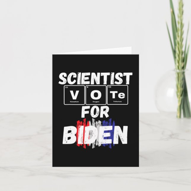 Carte Les Scientifiques Votent Pour Biden (Devant)