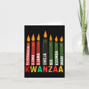 Carte Les Sept Principes De Kwanzaa Kinara Happy Kwanz
