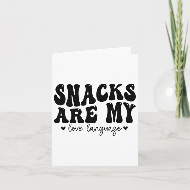 Carte Les snacks sont mon langage de l'amour Saint-Valen (Devant)