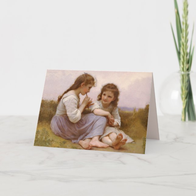 Carte Les soeurs et la musique à la flute de Bouguereau (Devant)