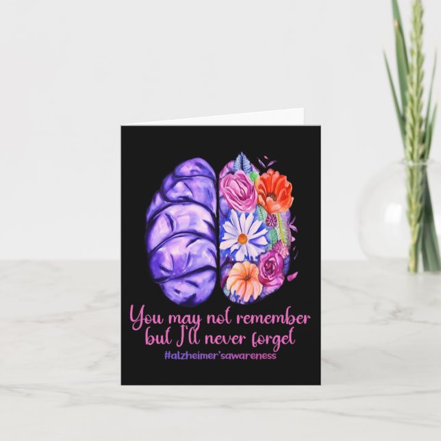 Carte Les souvenirs comptent Alzheimer Violet  Alzheimer (Devant)