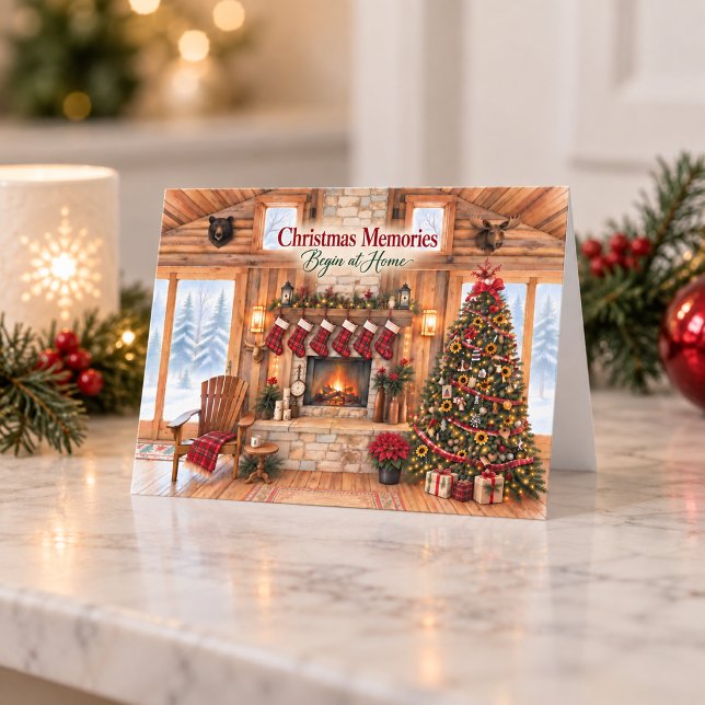 Carte Les souvenirs de Noël commencent à la maison (Créateur téléchargé)