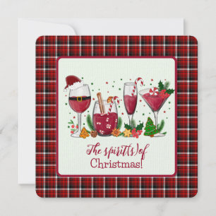 Carte Les spiritueux des cocktails de Noël