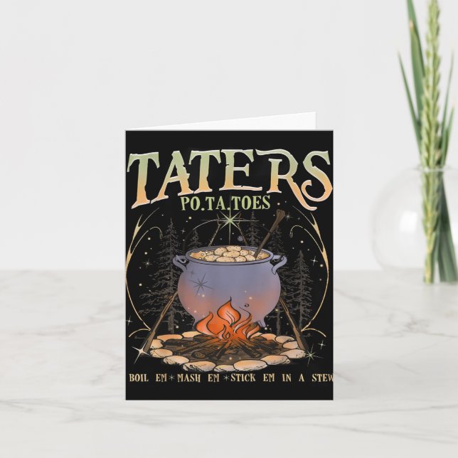 Carte Les Taters Po-Tate Bouillent Em Mash Em Stick Em D (Devant)