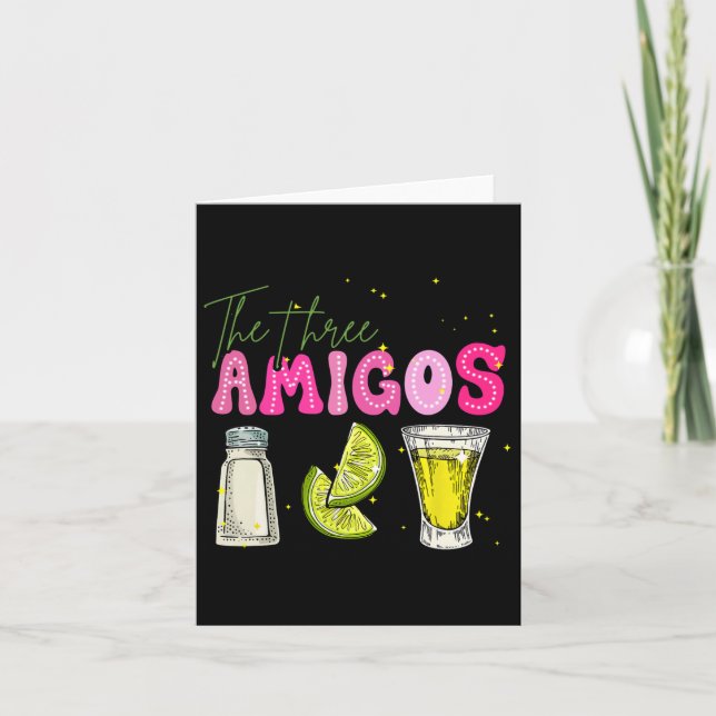 Carte Les Trois Amicos Cinco De Mayo Tequila Boivent Des (Devant)