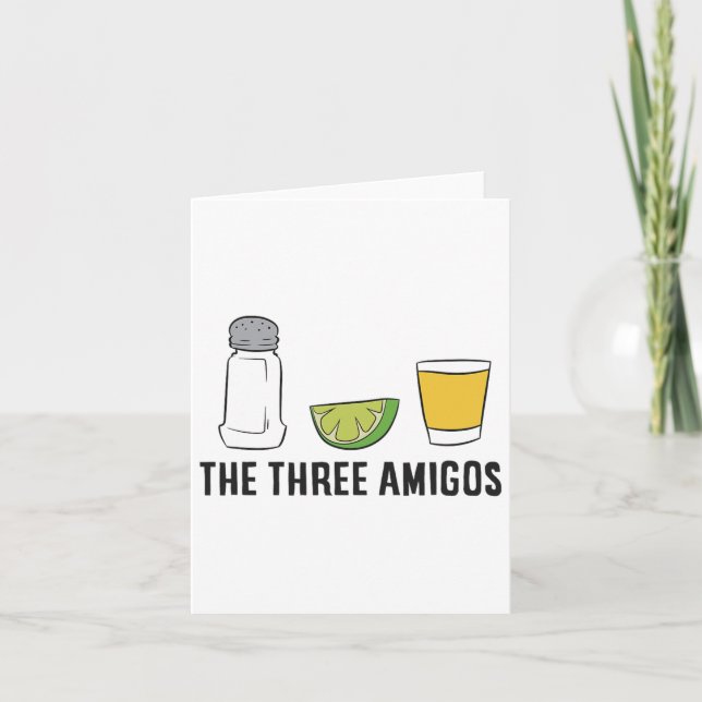 Carte Les Trois Amigos Cinco De Mayo Tequila Salt Et Li (Devant)