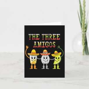 Carte Les Trois Amigos T Shirt Tequila Salt Lime Cinco D