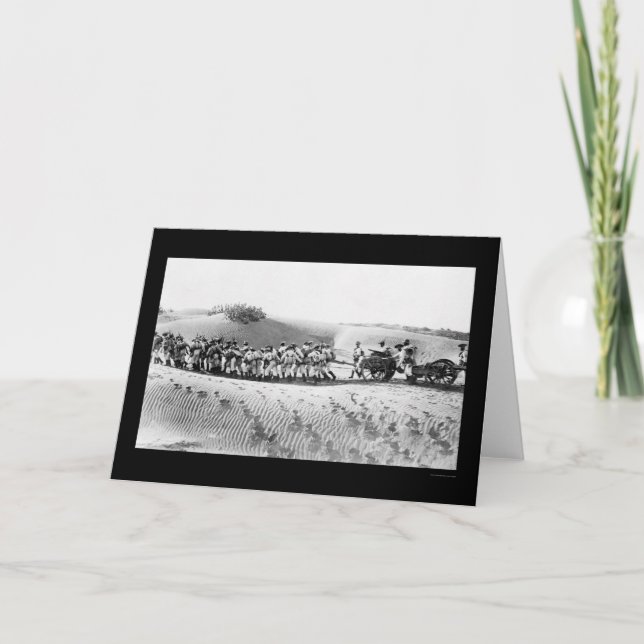 Carte Les troupes britanniques tirent un pistolet de cam (Devant)