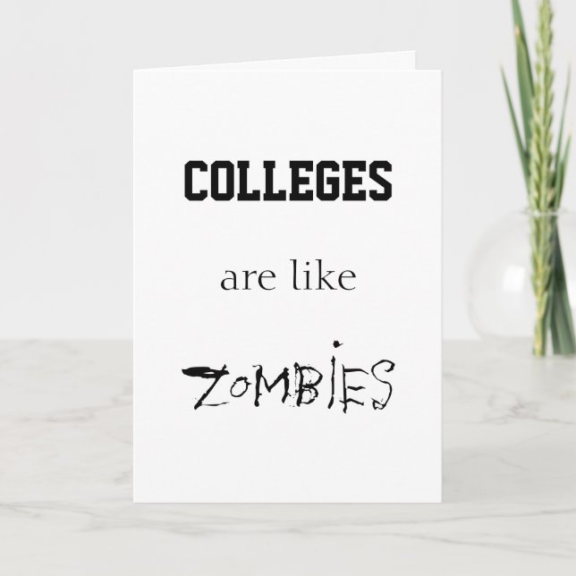 CARTE LES UNIVERSITÉS SONT COMME DES ZOMBIS (Devant)