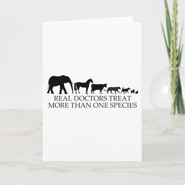 Carte Les Vétérinaires Traitent Plus D'Une Espèce (Devant)