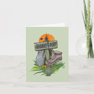 Carte Les vieilles bottes de randonnée de poney de Shank