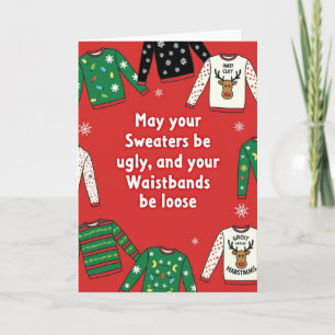 Carte Les vilains pulls à larges ceintures, un Noël drôl