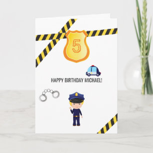 Cartes Policier D Anniversaire Zazzle Fr