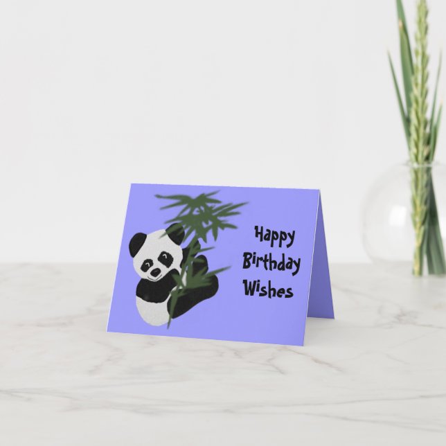 Carte Les voeux d'anniversaire de Little Panda (Devant)