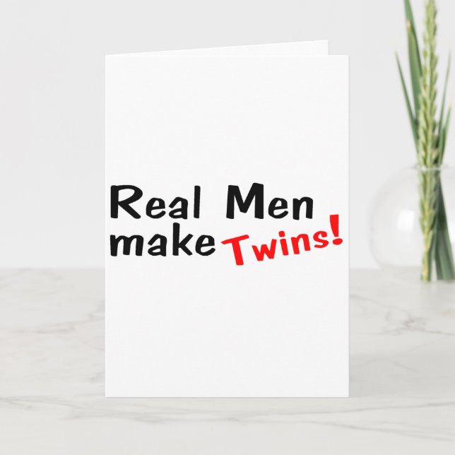 Carte Les vrais hommes font des jumeaux (Devant)