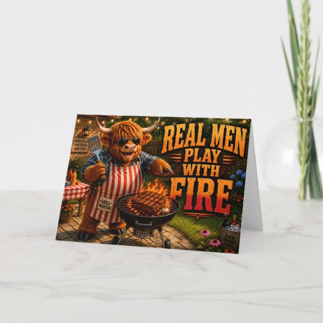 Carte Les vrais hommes jouent avec le feu (Devant)