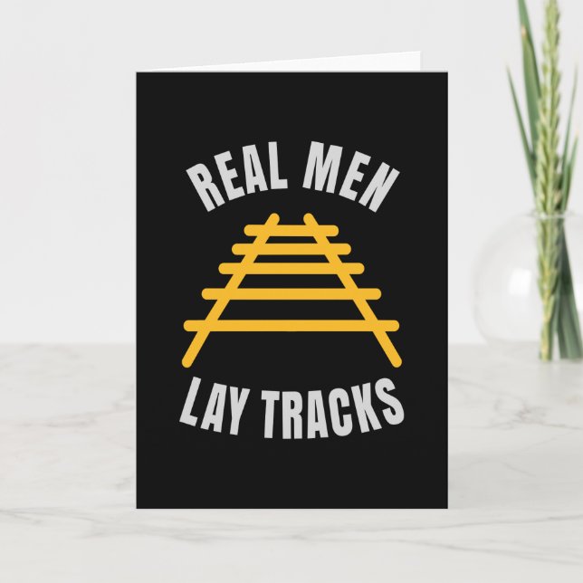 Carte Les vrais hommes posent des rails (Devant)