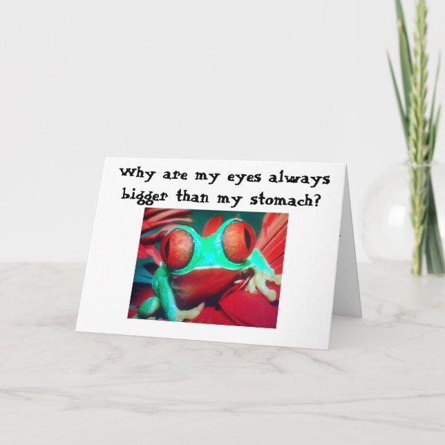CARTE LES YEUX SONT PLUS GRANDS QUE MON STOMACH (Devant)