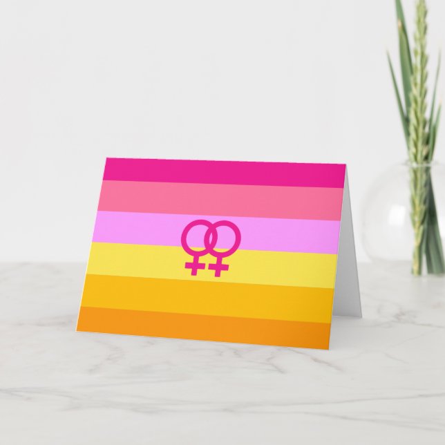 Carte Lesbienne Dawn Pride Femmes qui aiment les femmes (Devant)