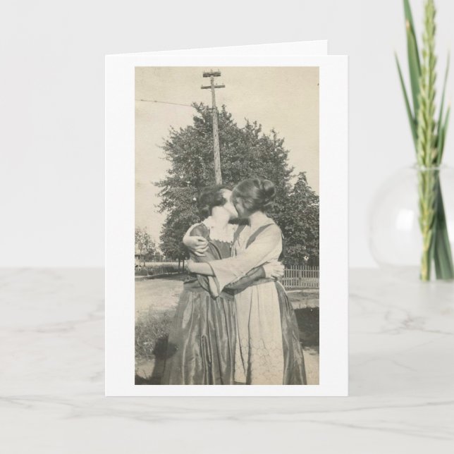 Carte lesbienne victorienne de Saint-Valentin (Devant)