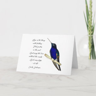 Carte "L'espoir est" Colibri