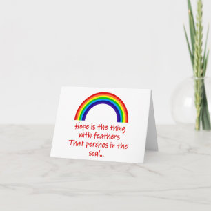 Carte L'Espoir Est La Chose Avec Les Plumes