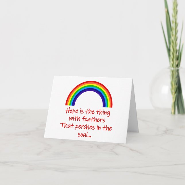 Carte L'Espoir Est La Chose Avec Les Plumes (Devant)