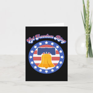 Carte Let Freedom Ring Juillet 4 Dit American Flag Lib