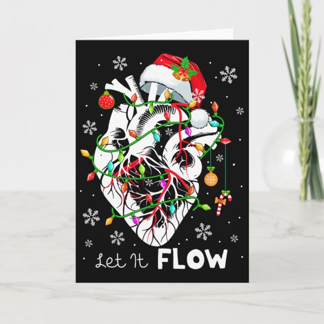 Carte Let It Flowing Xmas Anatomy Santa Heart Part Cardi (Devant)