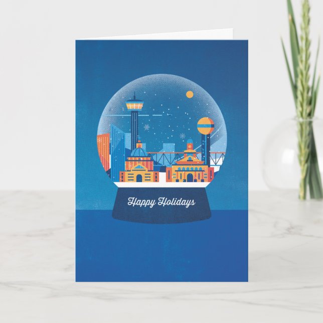 Carte Let It Snow (Globe) Greeting Card (Devant)