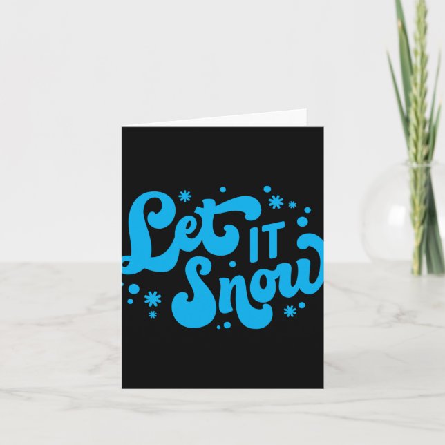 Carte Let It Snow Winter Design Toddler T Shirt  (Devant)