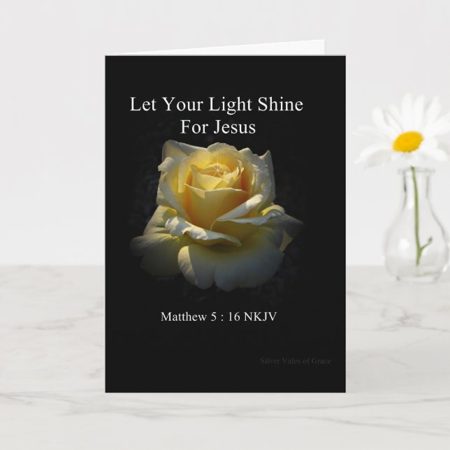 Carte Let Your Light Shine Faith Card  (Petite plante)