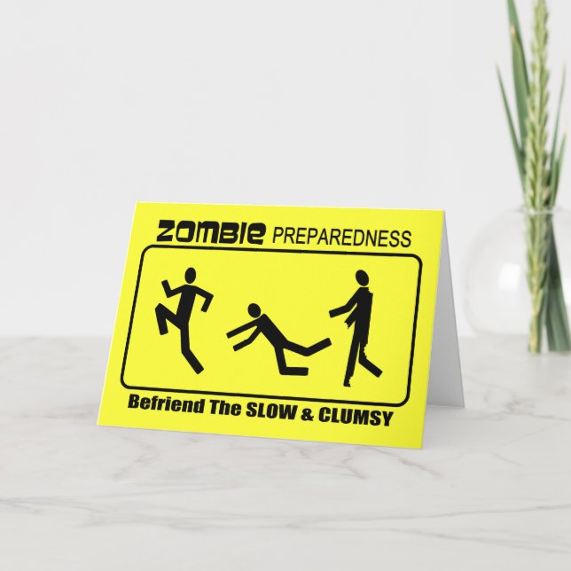 Carte L'état de préparation de zombi traitent en ami (Devant)