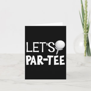 Carte Let's Par Tee Funny Golf Cadeaux Uni-adultes Black