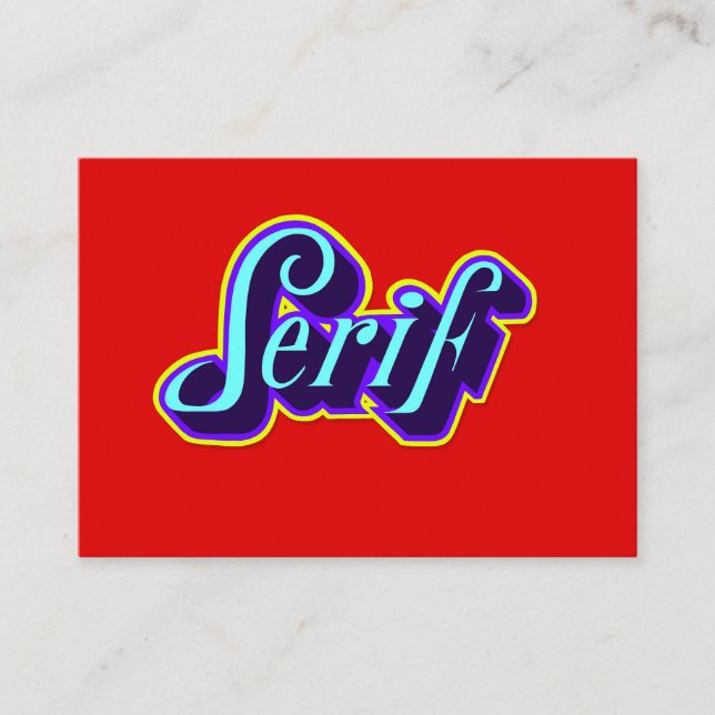 Carte Lettrage Serif  (Devant)