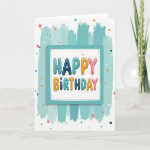 Carte lettre 3D sarcelle jubilatoire