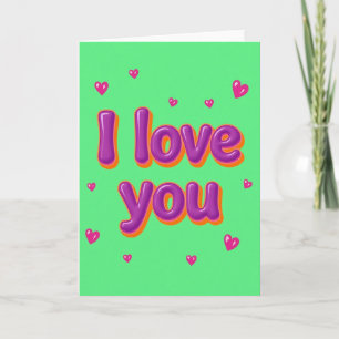 Carte lettre ballon Je t'aime