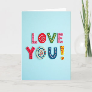 Carte Lettre Colorée Je T'Aime