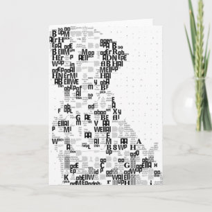 Carte LETTRE dalmate Sparky MOSAÏQUE