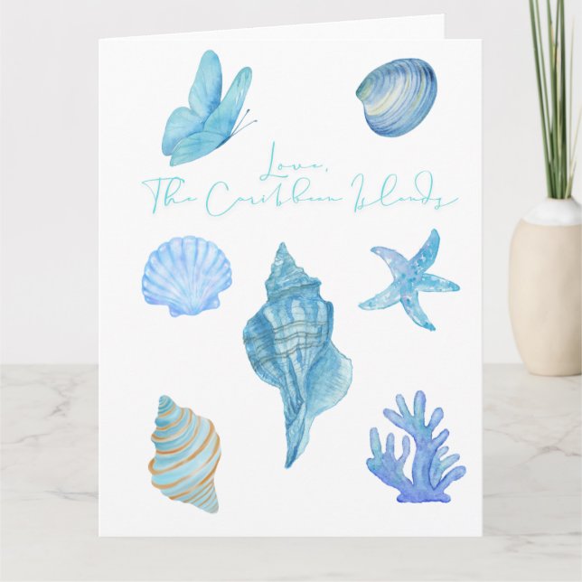 Carte Lettre d'amour Design-Love, Les Caraïbes Ispayxxoo (Devant)