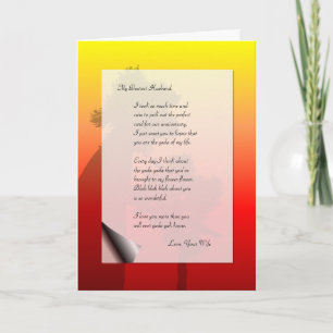 Carte Lettre d'amour drôle pour anniversaire de mariage 