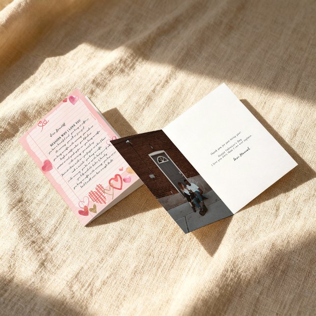 Carte Lettre d'amour | Raisons de votre amour Saint-Vale (Créateur téléchargé)