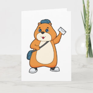 Carte Lettre de Facteur Hamster