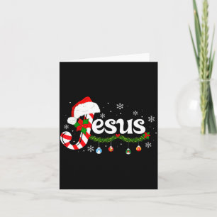 Carte Lettre de Noël J pour Jésus Christian Candy Cane