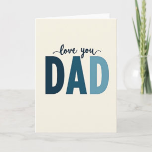 Carte Lettre Dégradé "Je t'aime Papa"